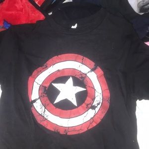 Captain America black shield tee shirt